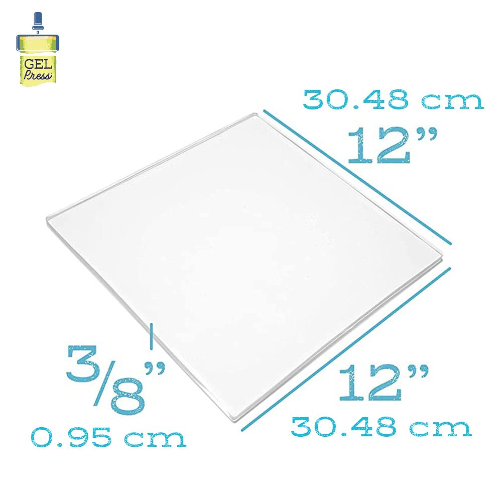 Gel Press Monoprinting Plate – 12x12 Reusable Gel Printing Plate
