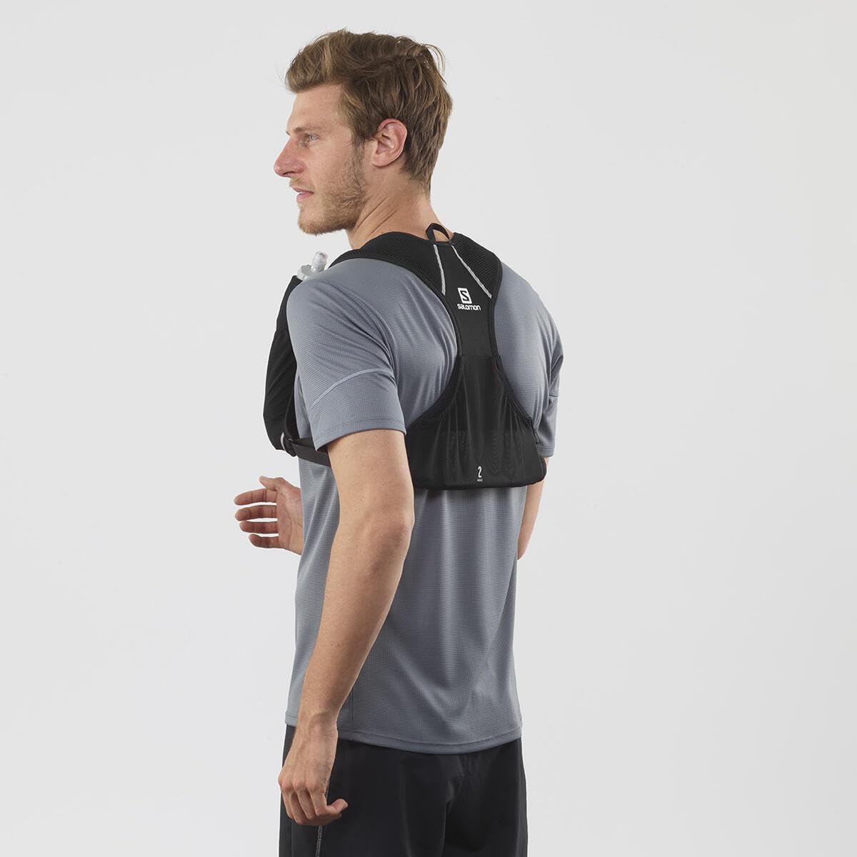 Salomon Agile 2 Hydration Vest – Reflective Trail Running Pack, Black