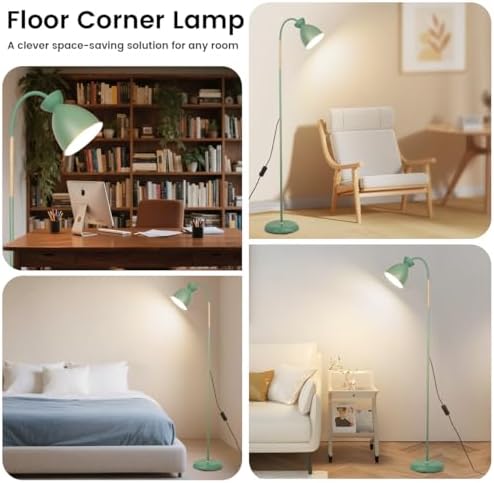 Amdelne ARKA Adjustable Floor Lamp – Modern Wood & Metal Reading Light