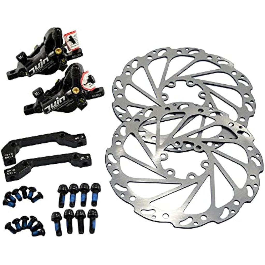Juin Tech M1 Hydraulic Disc Brake Set - Dual-Piston MTB E-Bike Brakes