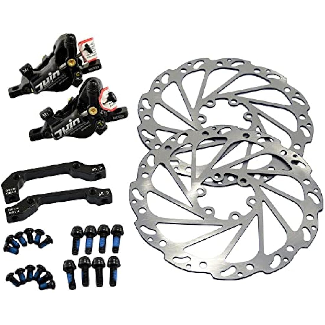 Juin Tech M1 Hydraulic Disc Brake Set - Dual-Piston MTB E-Bike Brakes