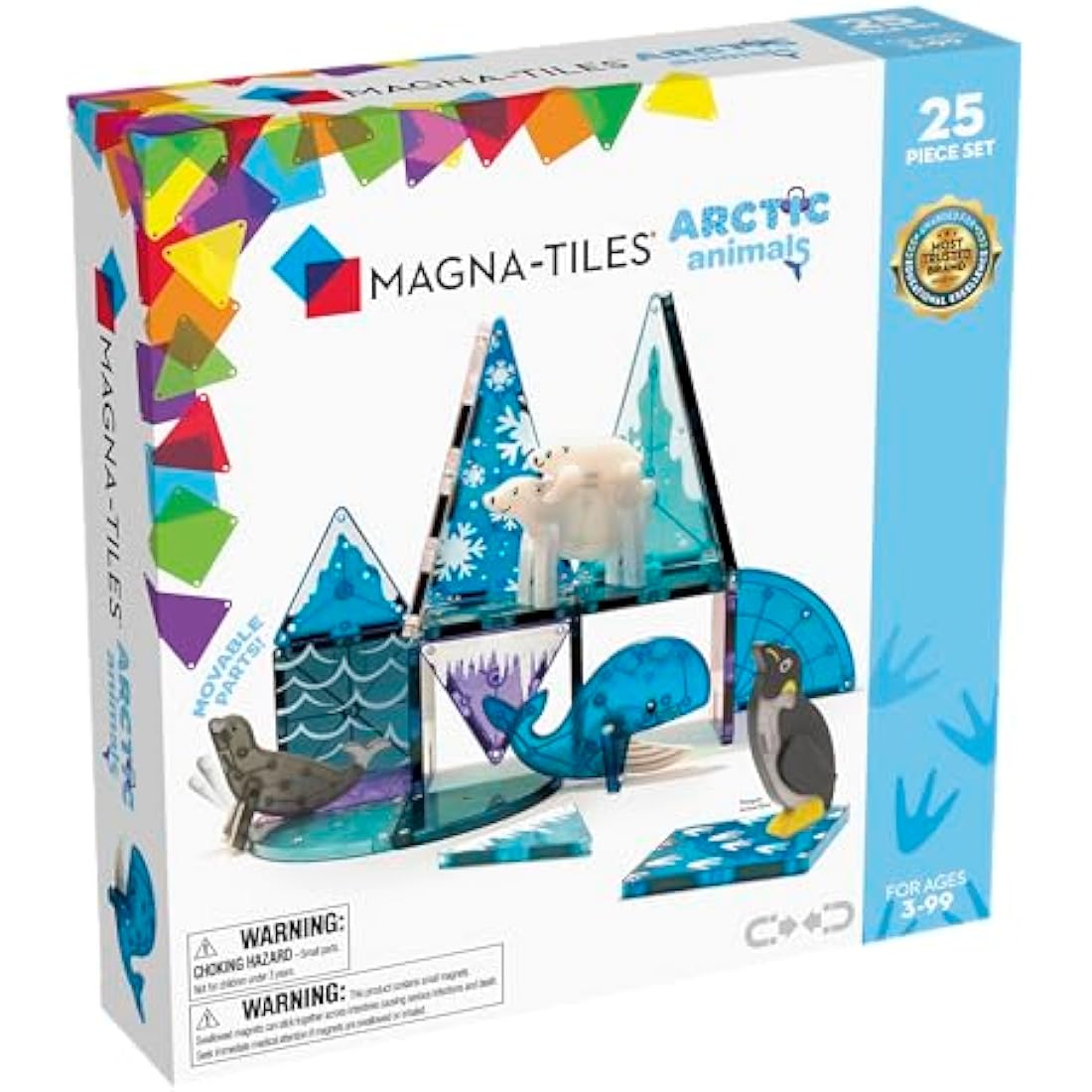 Magna-Tiles Arctic Animals 25-Piece Magnetic Building Tiles Set