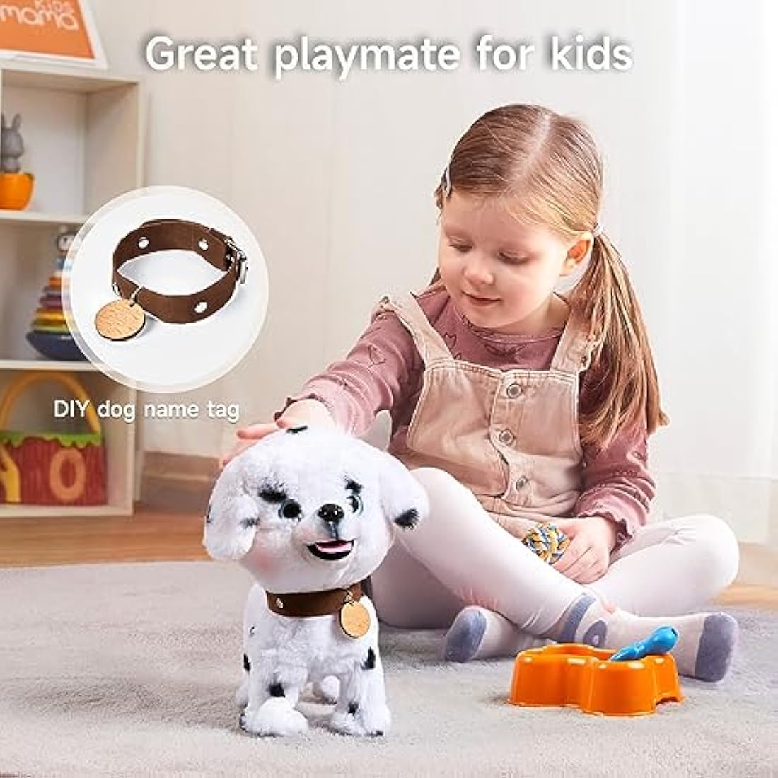 OR OR TU Interactive Walking Dog Toy - Remote Control Plush Puppy for Kids