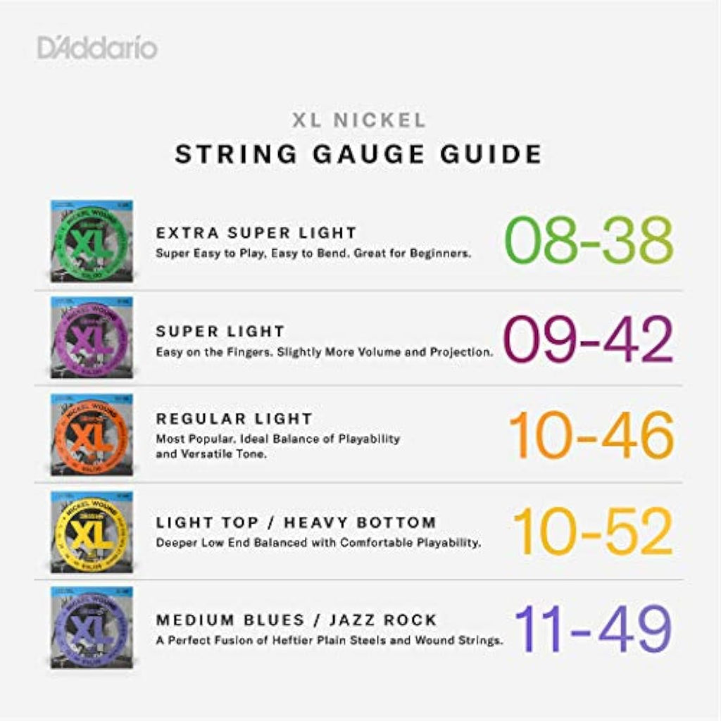 D'Addario XL Nickel Electric Guitar Strings - 9-46 Gauge, 3-Pack