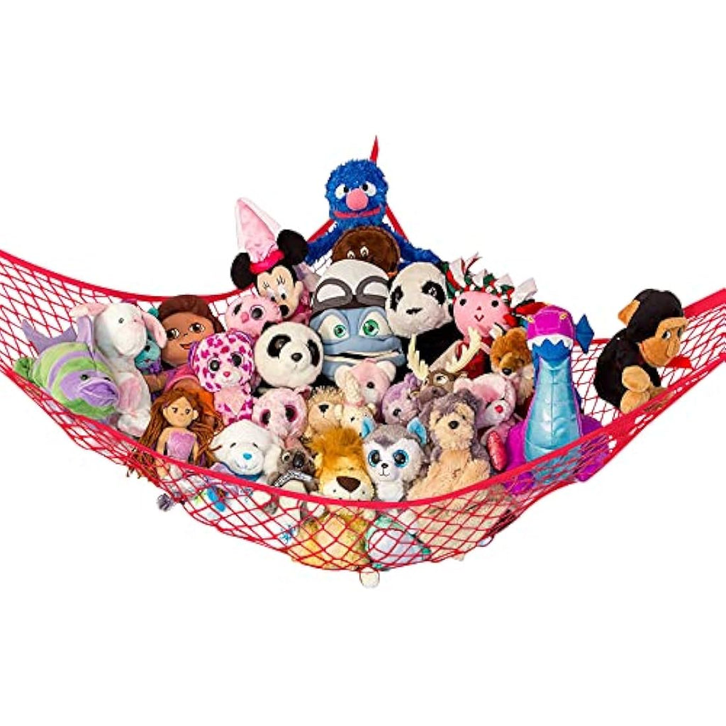 Lilly's Love Stuffed Animal Toy Hammock – Red Netting Storage (2-Pack)
