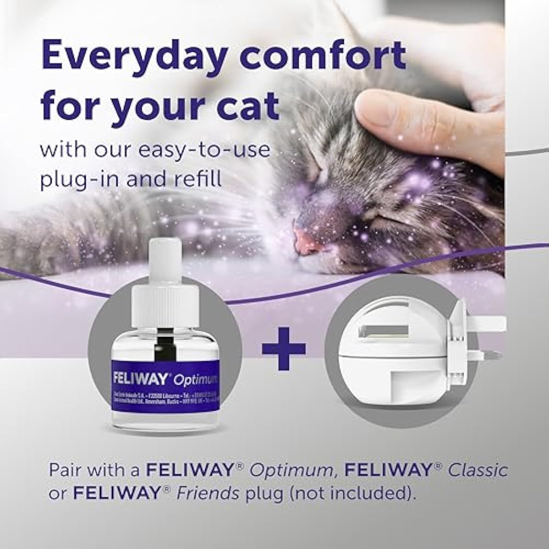 FELIWAY Optimum Cat Calming Refill – 48ml Pheromone Diffuser Supply
