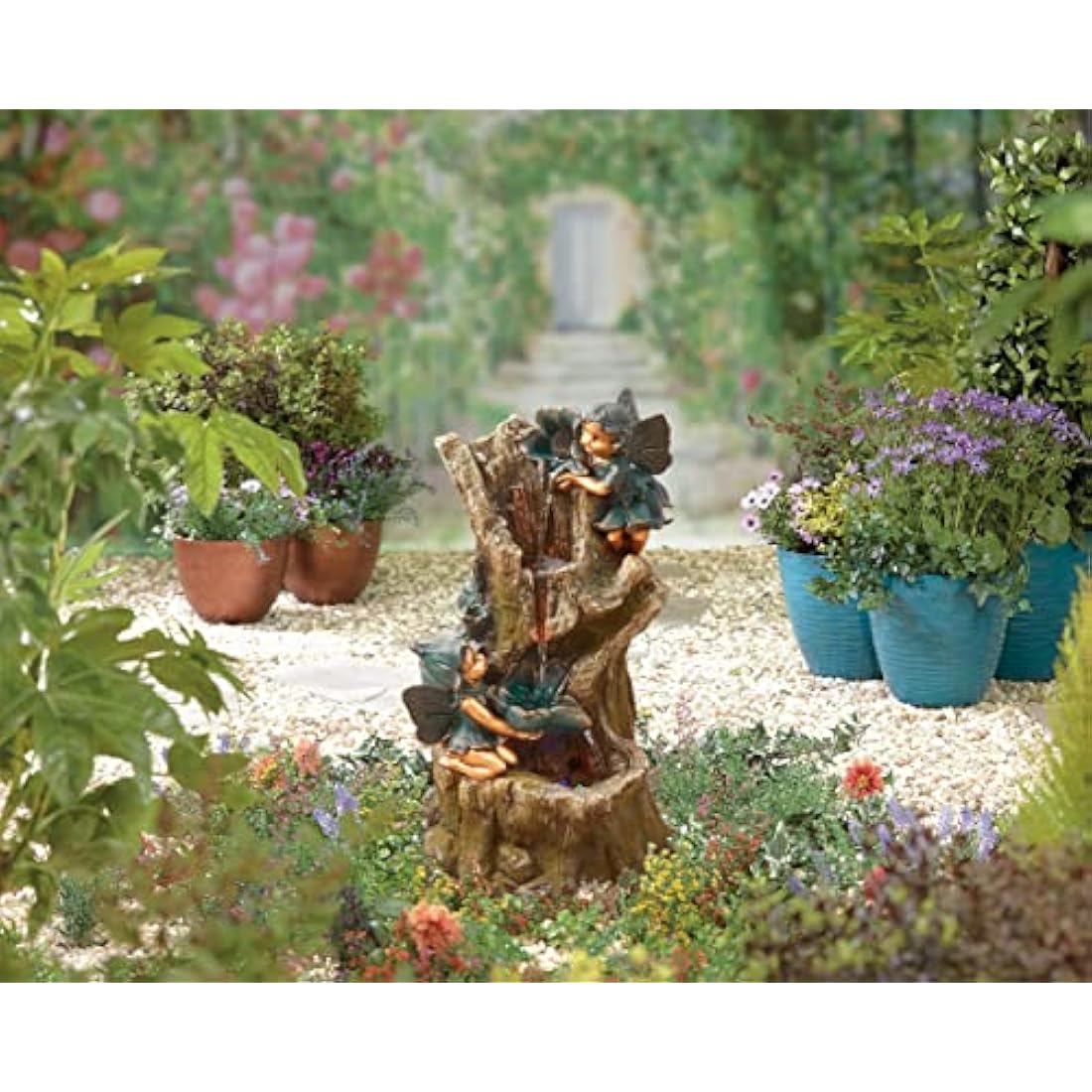 Spellbound Resin Garden Water Feature with LED Light