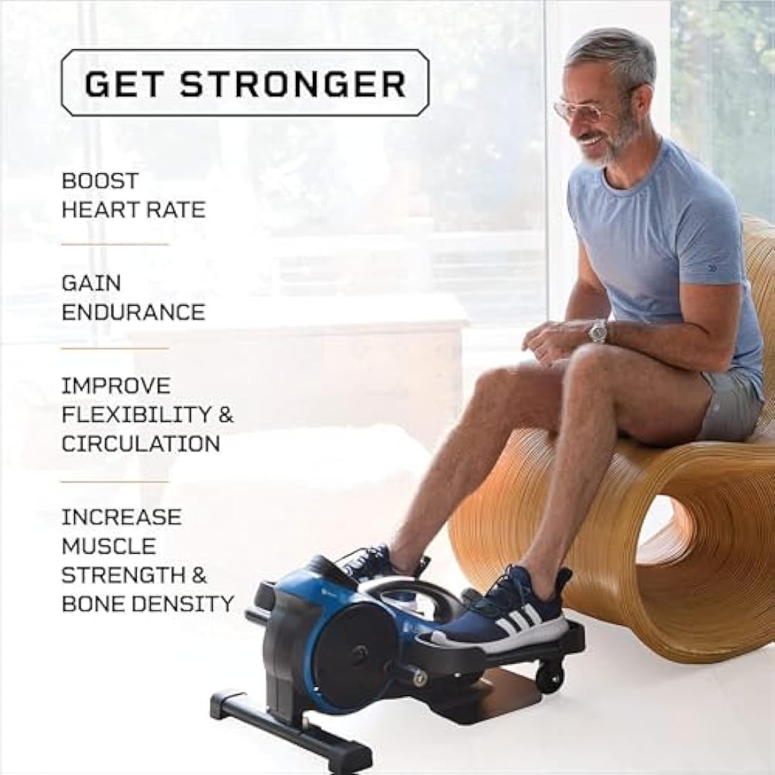 LifePro Under Desk Bike Pedal Exerciser – Mini Elliptical with Bluetooth