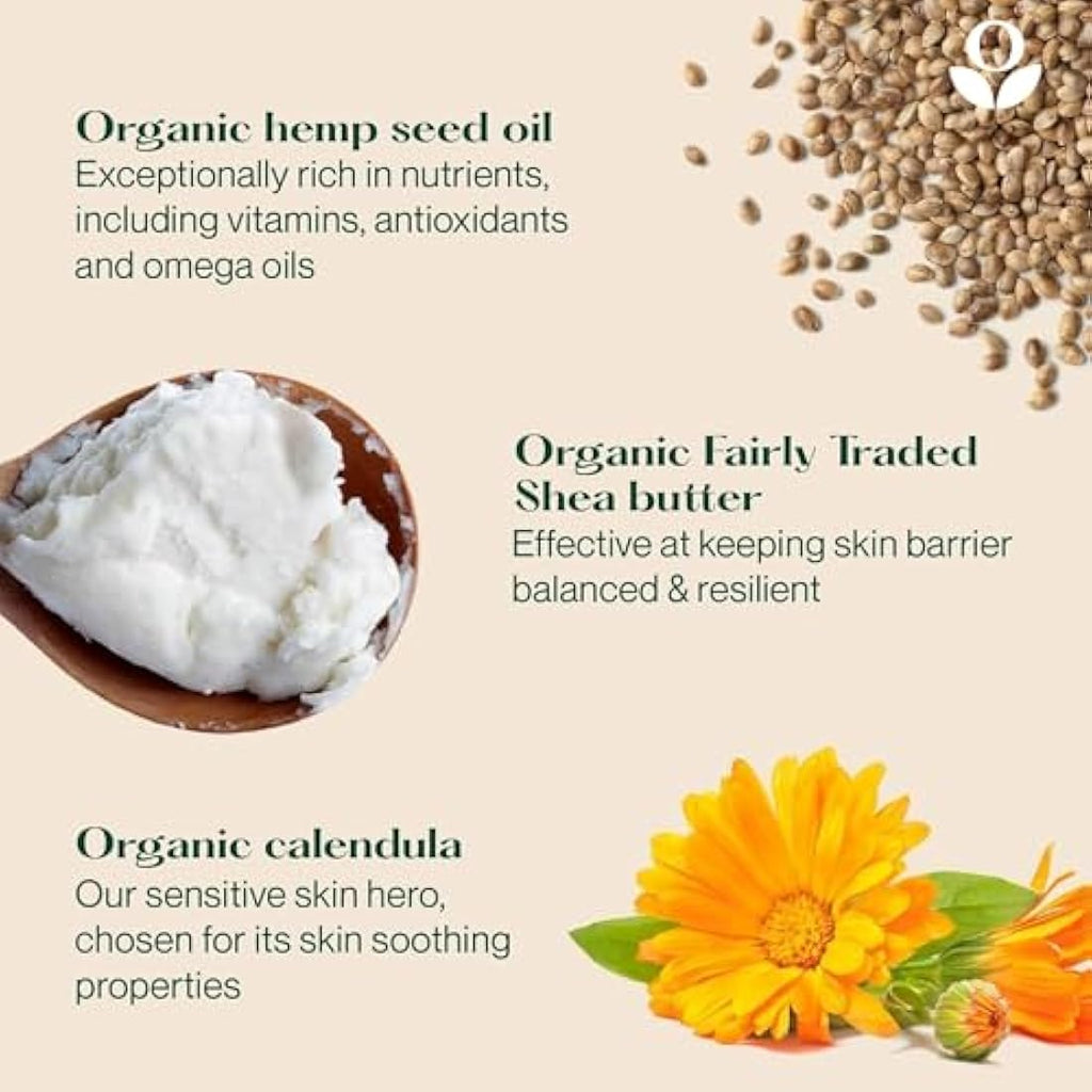 Balmonds Daily Moisturising Cream | Natural Hemp & Shea for Dry Skin | 300ml