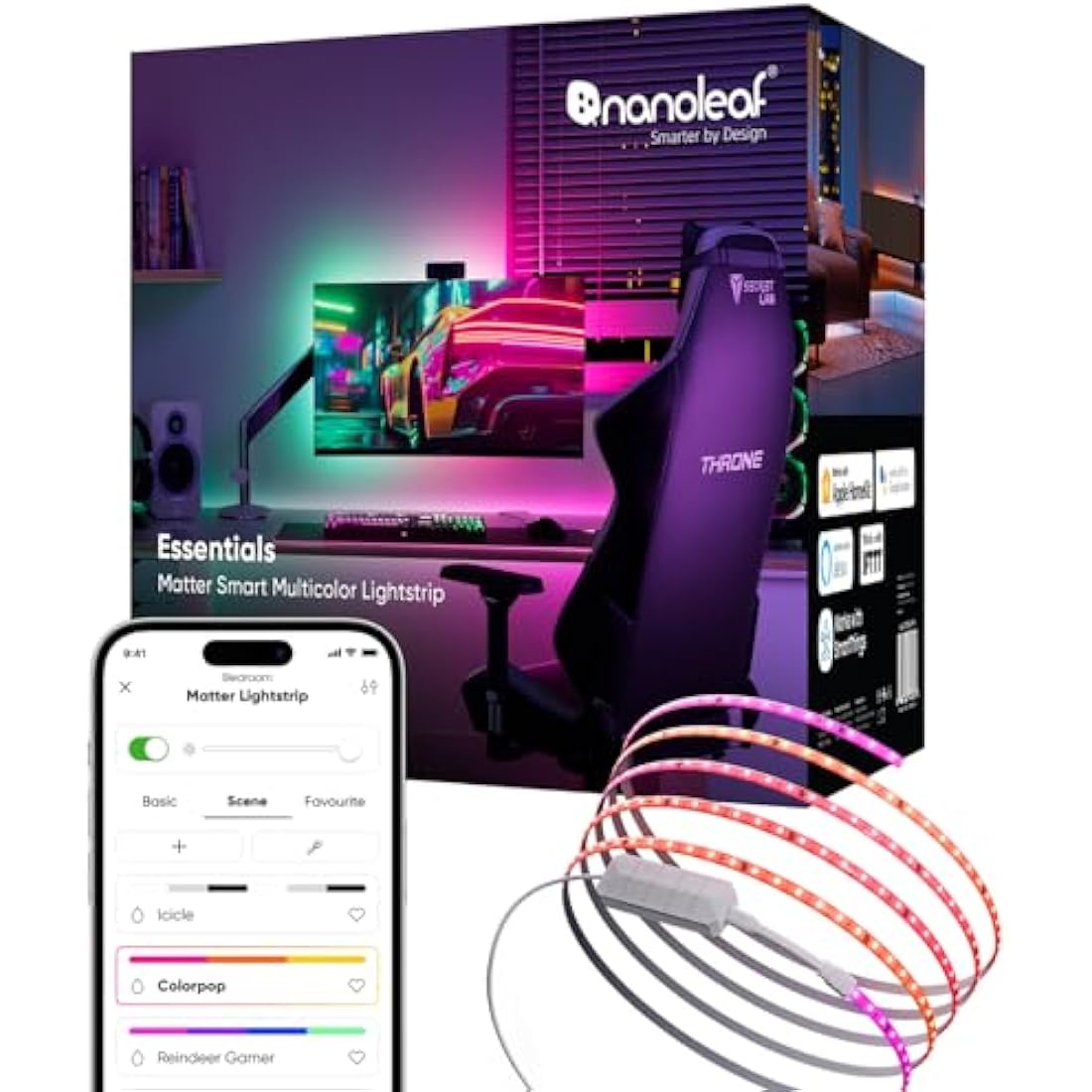 Nanoleaf Matter 5M Gradient LED Light Strip | 300 RGB IC Addressable