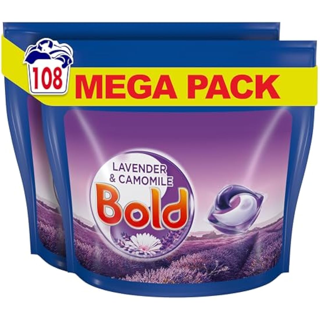 Bold All-in-1 Laundry Pods – Lavender & Camomile, 108 Washes (2x54)