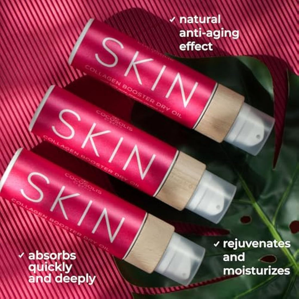 COCOSOLIS SKIN Collagen Booster Dry Oil – Organic Anti-Aging Face & Body