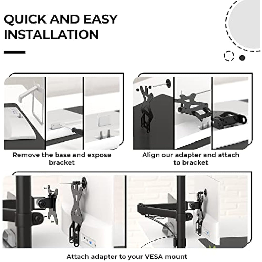 HumanCentric VESA Mount Adapter for HP 22-27er/es/f Monitors | White