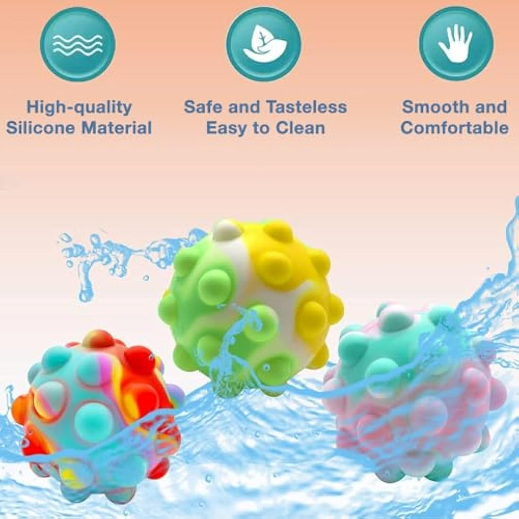 Jolof Store 12 Pcs Pop Stress Ball Fidget Toys – 3D Silicone Sensory Balls