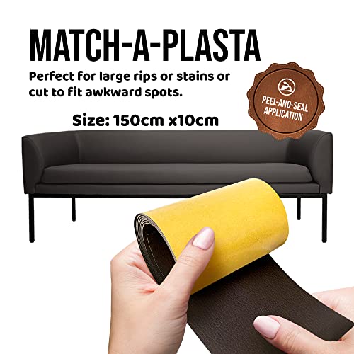 MastaPlasta Leather Repair Patch – Dark Brown Self-Adhesive XL Strip