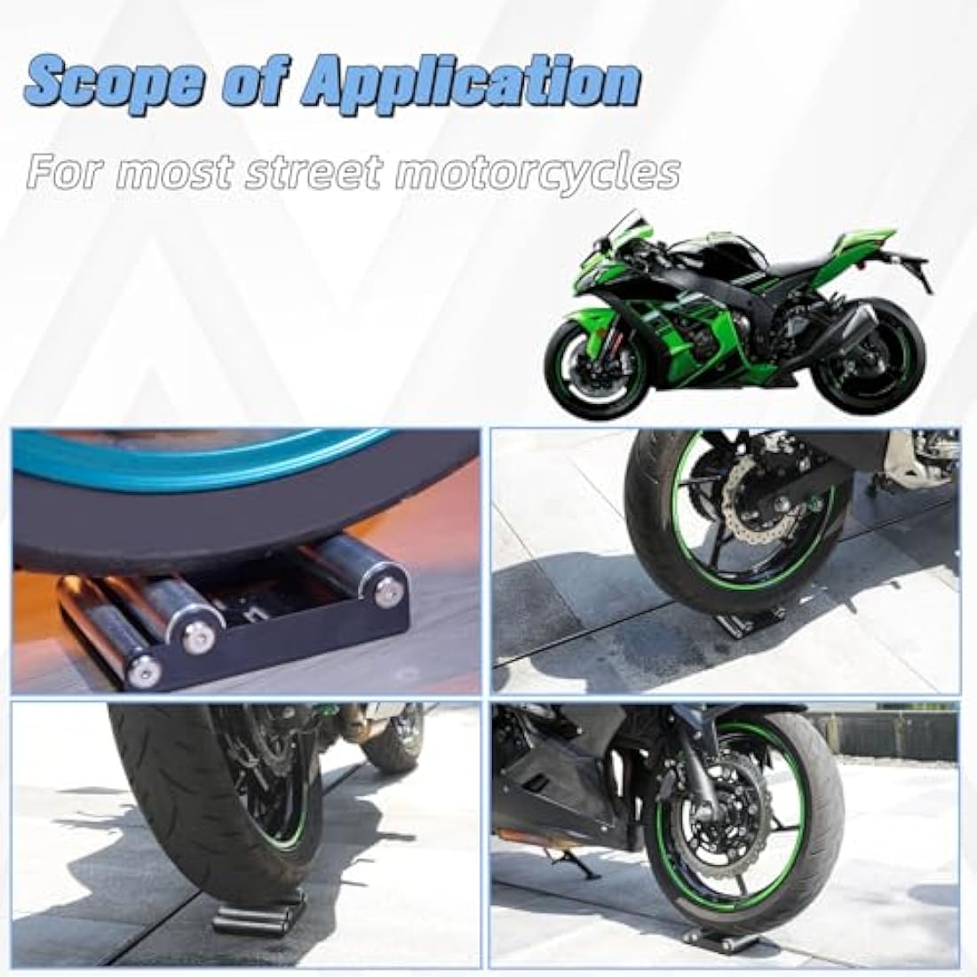 Jolof Store Motorcycle Wheel Roller Stand for Chain & Tyre Cleaning