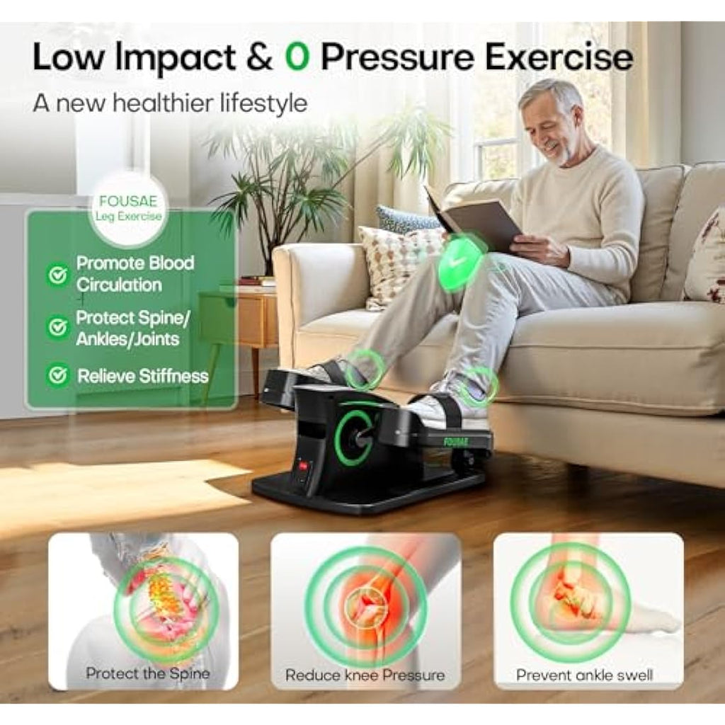 FOUSAE Under Desk Elliptical – Electric Seated Pedal Exerciser for Seniors