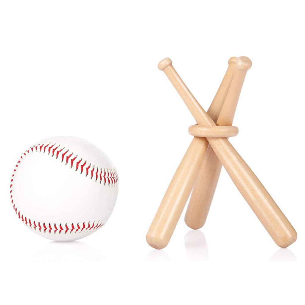 DCYQAIN Wooden Baseball Display Stand, Creative 3-Bat Design Ball Holder for Autographed Baseball Golf Ball - image 1