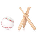 DCYQAIN Wooden Baseball Display Stand, Creative 3-Bat Design Ball Holder for Autographed Baseball Golf Ball - image 1