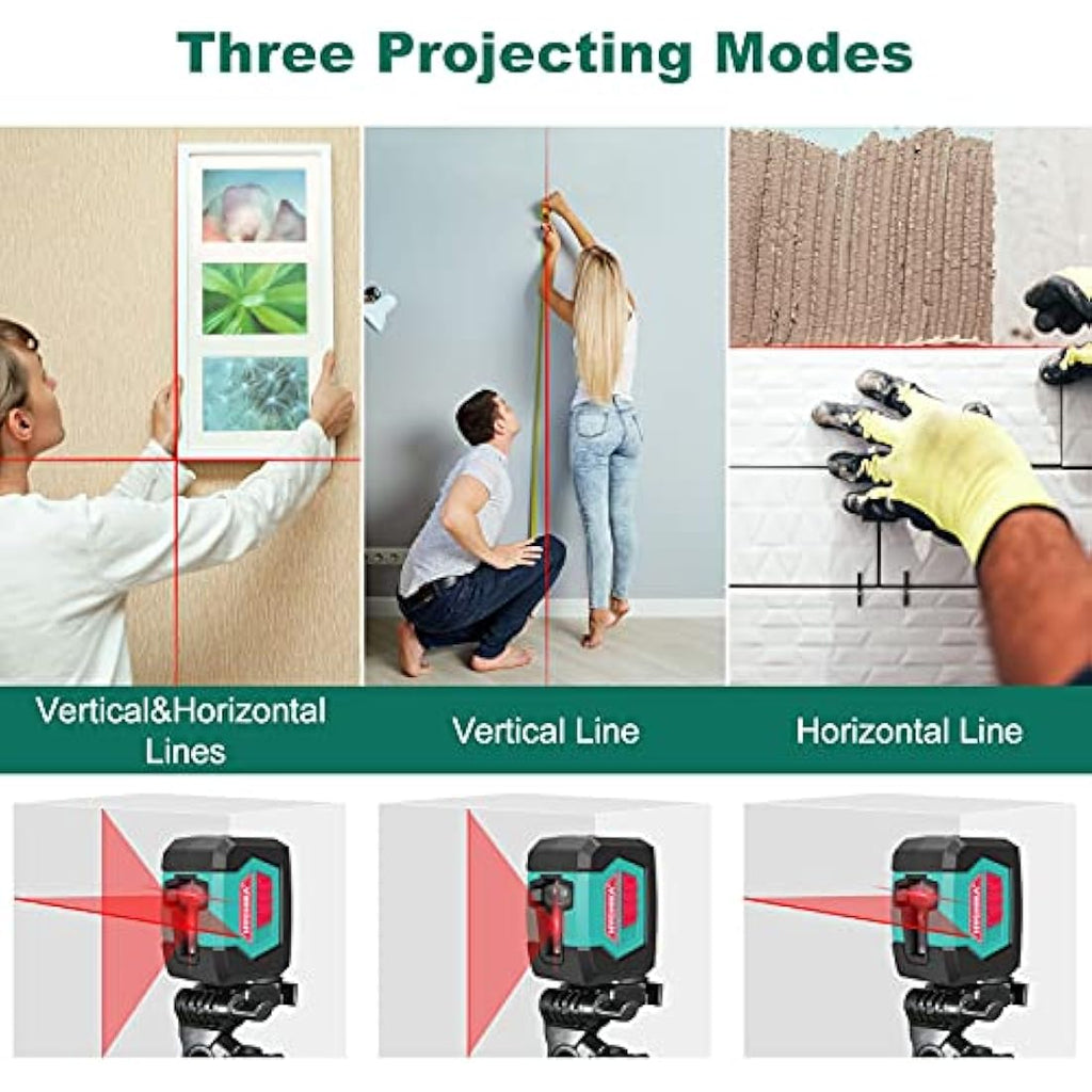 HYCHIKA Self-Leveling Laser Level | Dual Module Cross Line Tool