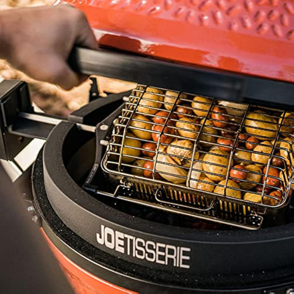 Kamado Joe JoeTisserie Basket Kit – Non-Stick Flat & Tumbler Baskets