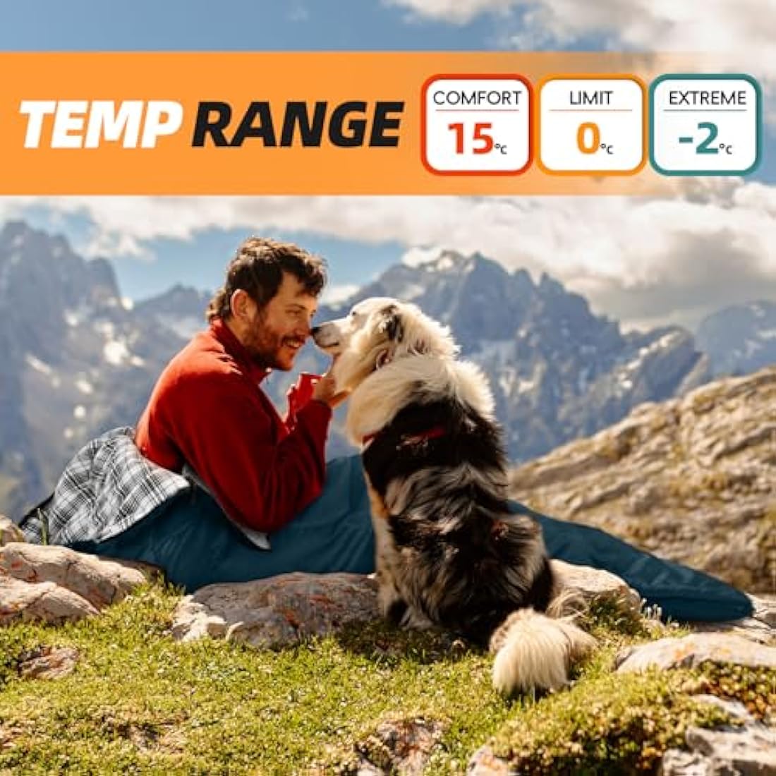 MEREZA XL Wide Sleeping Bag | Big and Tall 3-4 Season Cold Weather Gear