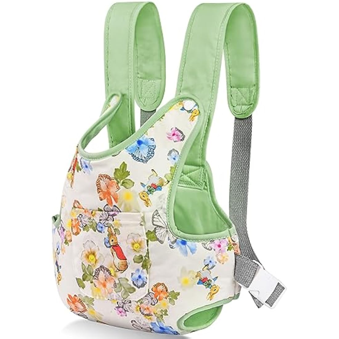 Baby Doll Carrier | Adjustable Cotton Toy Seat - Green