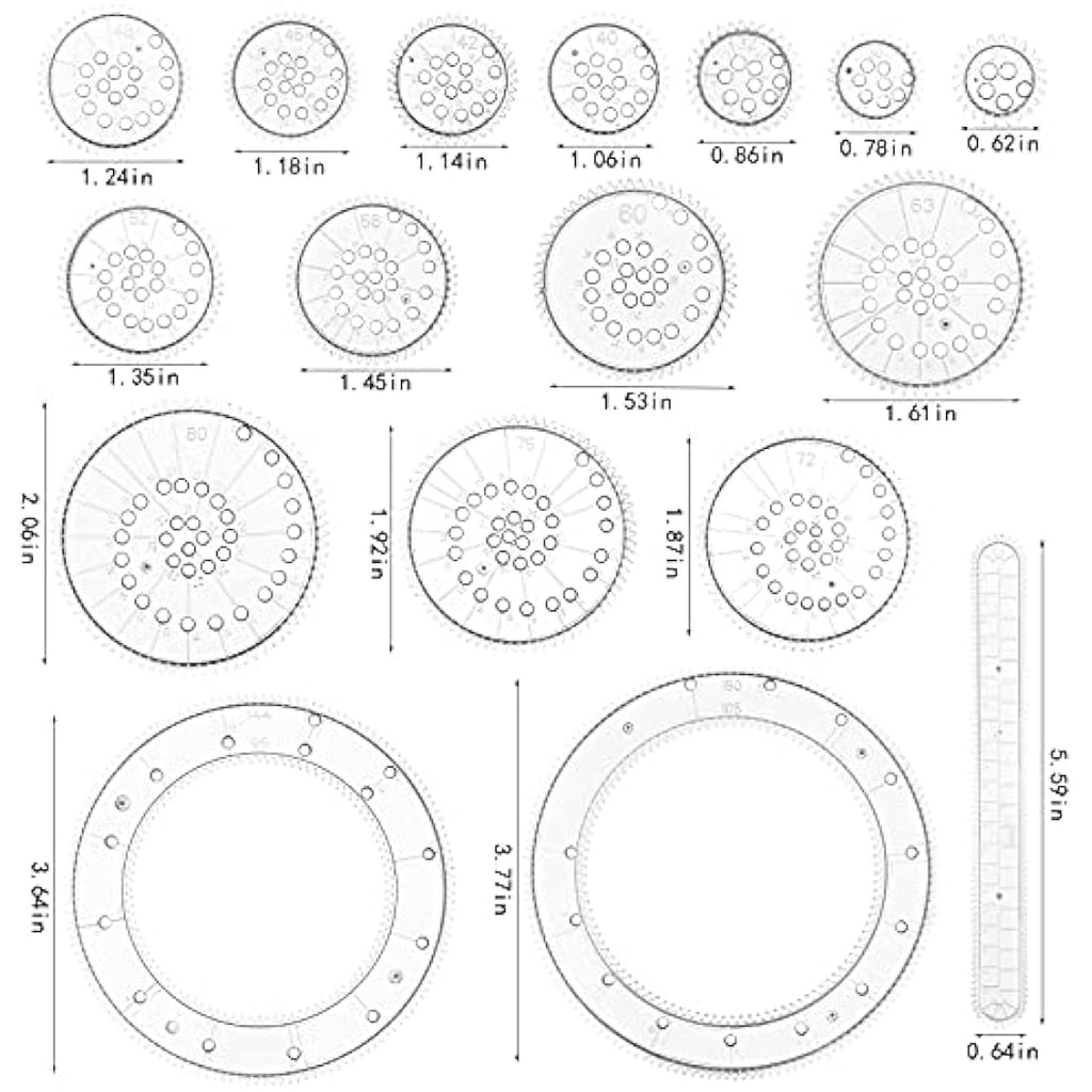 Gobesty Spirograph Deluxe Drawing Set - 28 Piece Geometric Art Kit