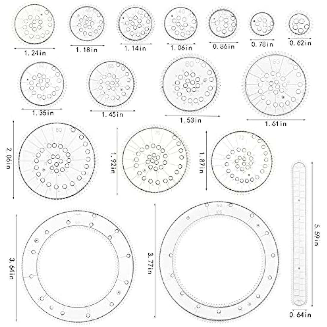 Gobesty Spirograph Deluxe Drawing Set - 28 Piece Geometric Art Kit