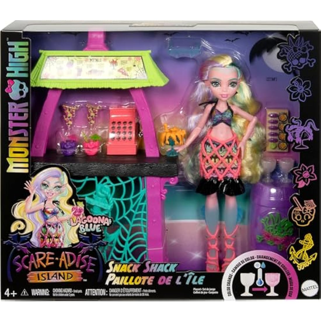 Monster High Lagoona Blue Scare-adise Island Snack Shack Doll Playset