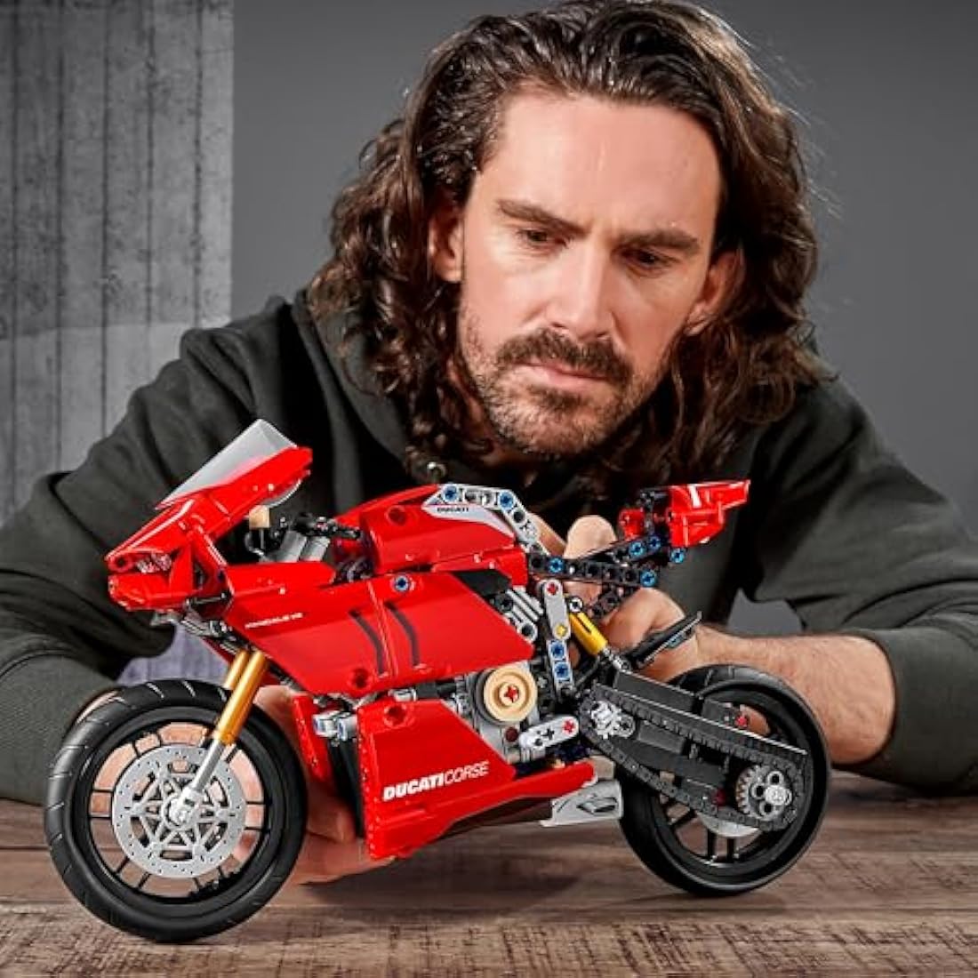LEGO Technic Ducati Panigale V4 R Motorcycle Model Building Kit