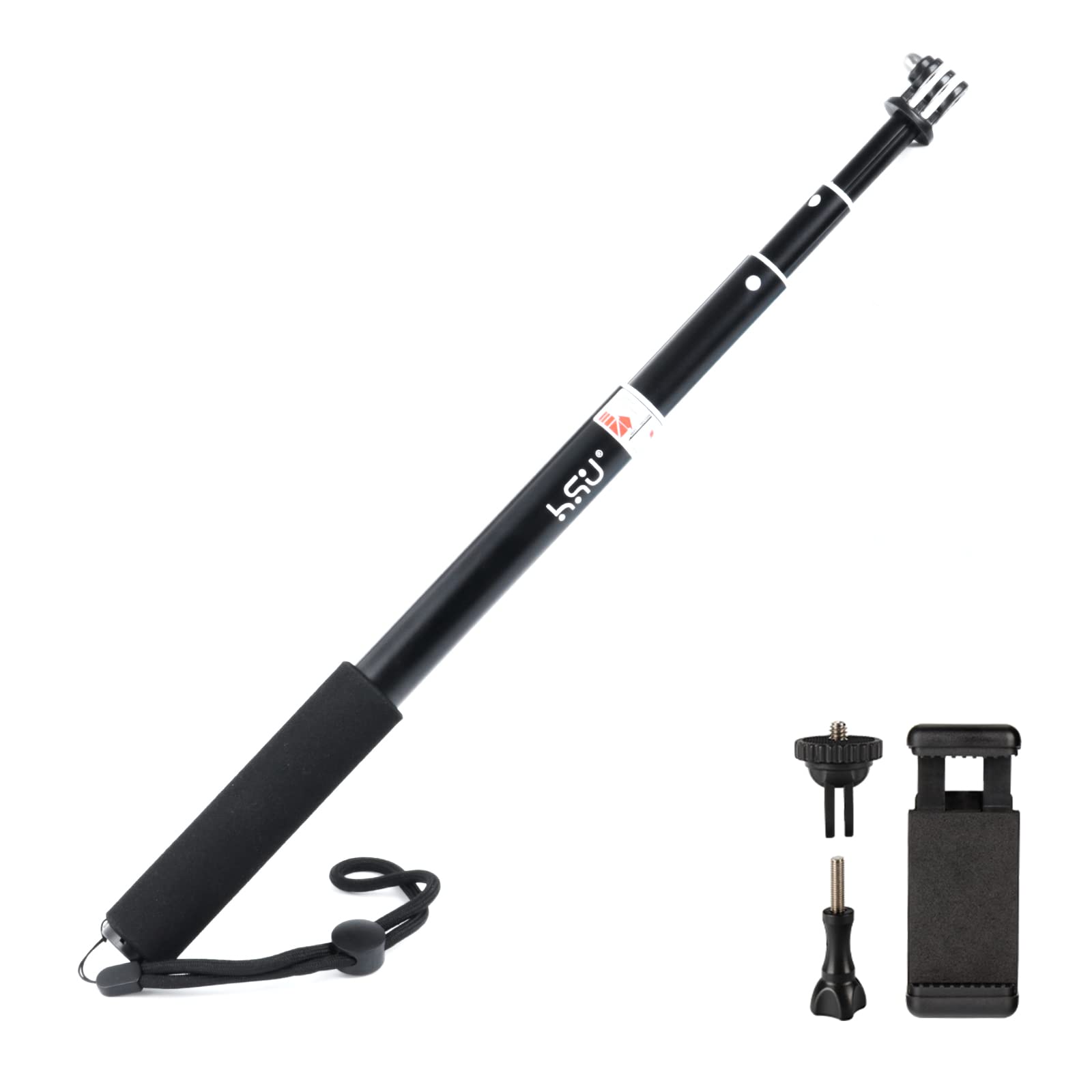 HSU Waterproof Extendable Selfie Stick & Monopod for GoPro and Phones