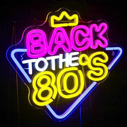 Back to The 80's Neon Sign | Dimmable LED Retro Wall Decor