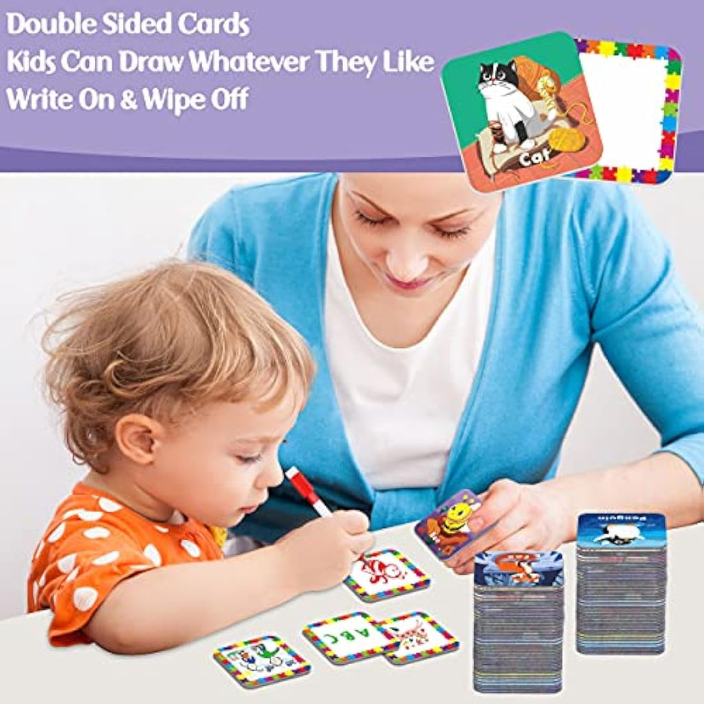Hebayy Animal Matching Memory Game - 36 Pair Erasable Flash Cards