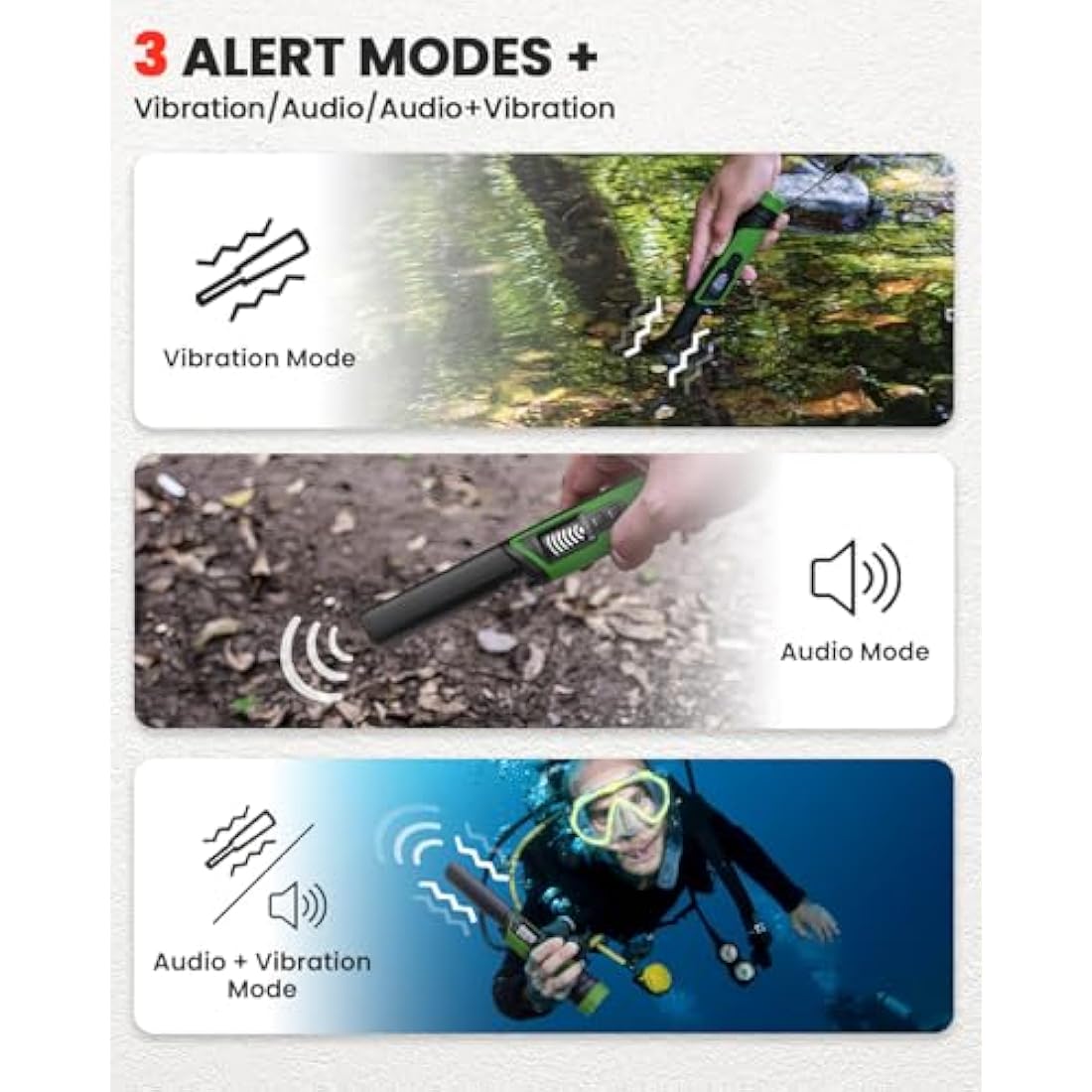 DR.ÖTEK Metal Detector Pinpointer | IP68 Waterproof Handheld with LCD Screen