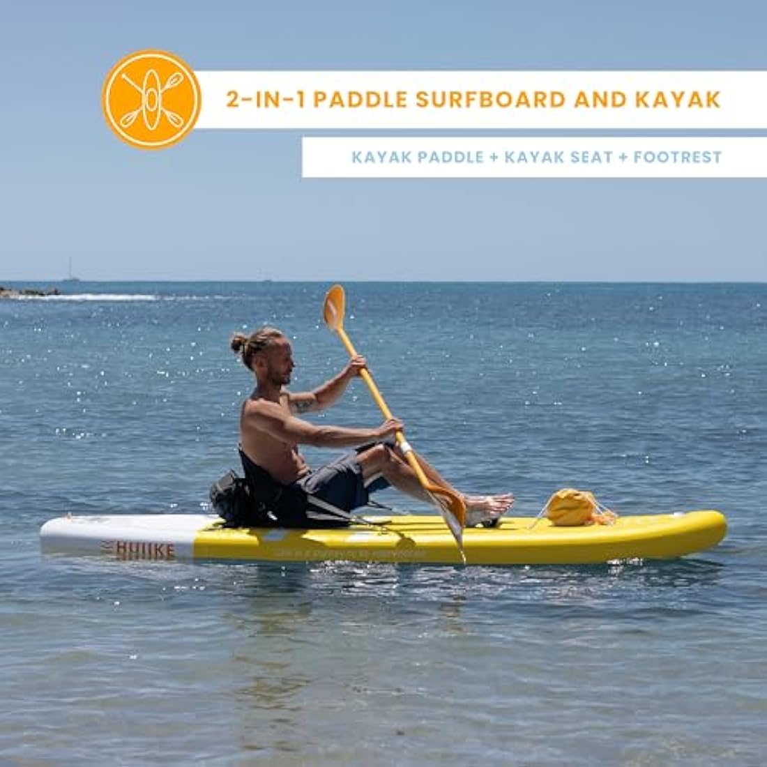 HUIIKE Inflatable Stand Up Paddle Board & Kayak - 10' x 33" x 6"