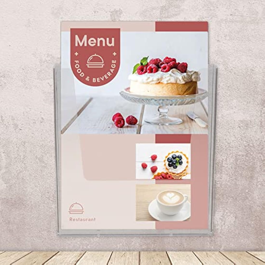 Jolof Store A4 Wall Mounted Brochure Holder | Clear Acrylic Flyer Stand