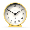 Newgate M Mantel Clock – Silent Sweep Minimalist Desk Clock, Yellow
