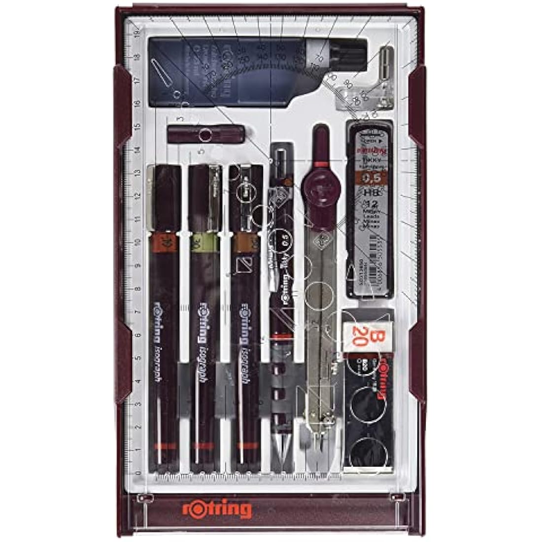 rOtring Isograph Technical Pen Master Set | 10-Piece Drafting Kit