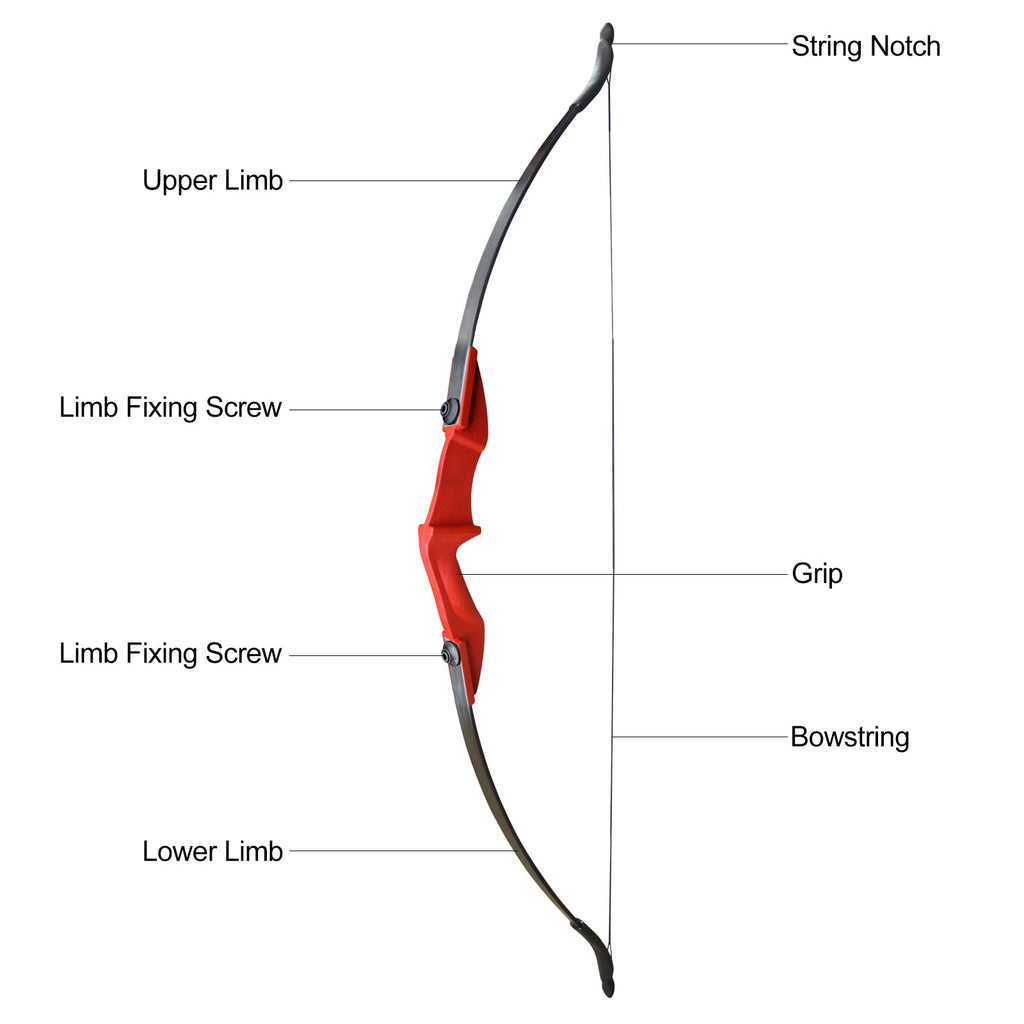 D&Q Ambidextrous Recurve Bow and Arrow Set - 40Lbs Takedown Archery Kit