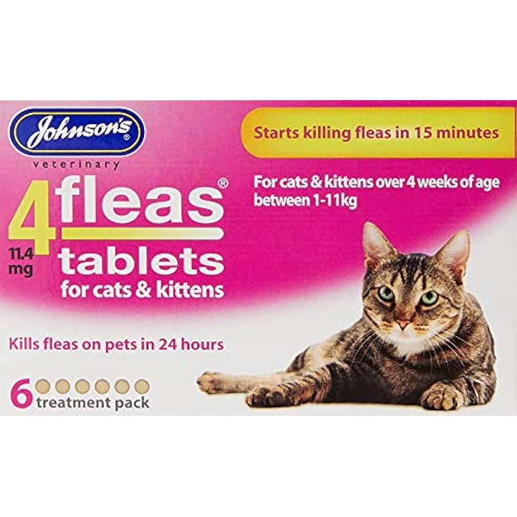 Johnsons 4Fleas Tablets for Cats and Kittens – 6 Treatment Pack