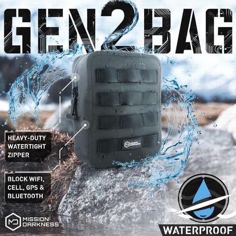 Mission Darkness Dry Shield MOLLE Faraday Pouch – Waterproof Signal Blocker