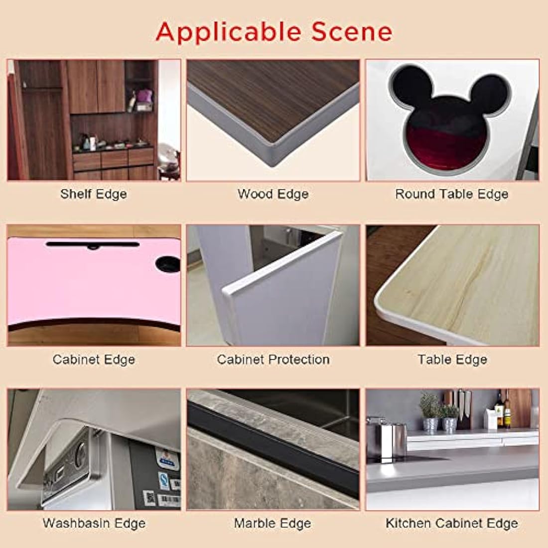 Flintronic 5m x 18mm U-Shape TPE Edge Banding | Self-Adhesive Furniture Trim
