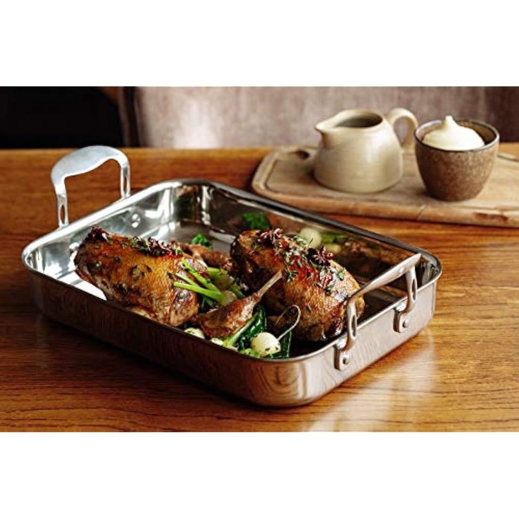 ProWare Tri-Ply Stainless Steel 35cm Roasting Pan | Induction Ready