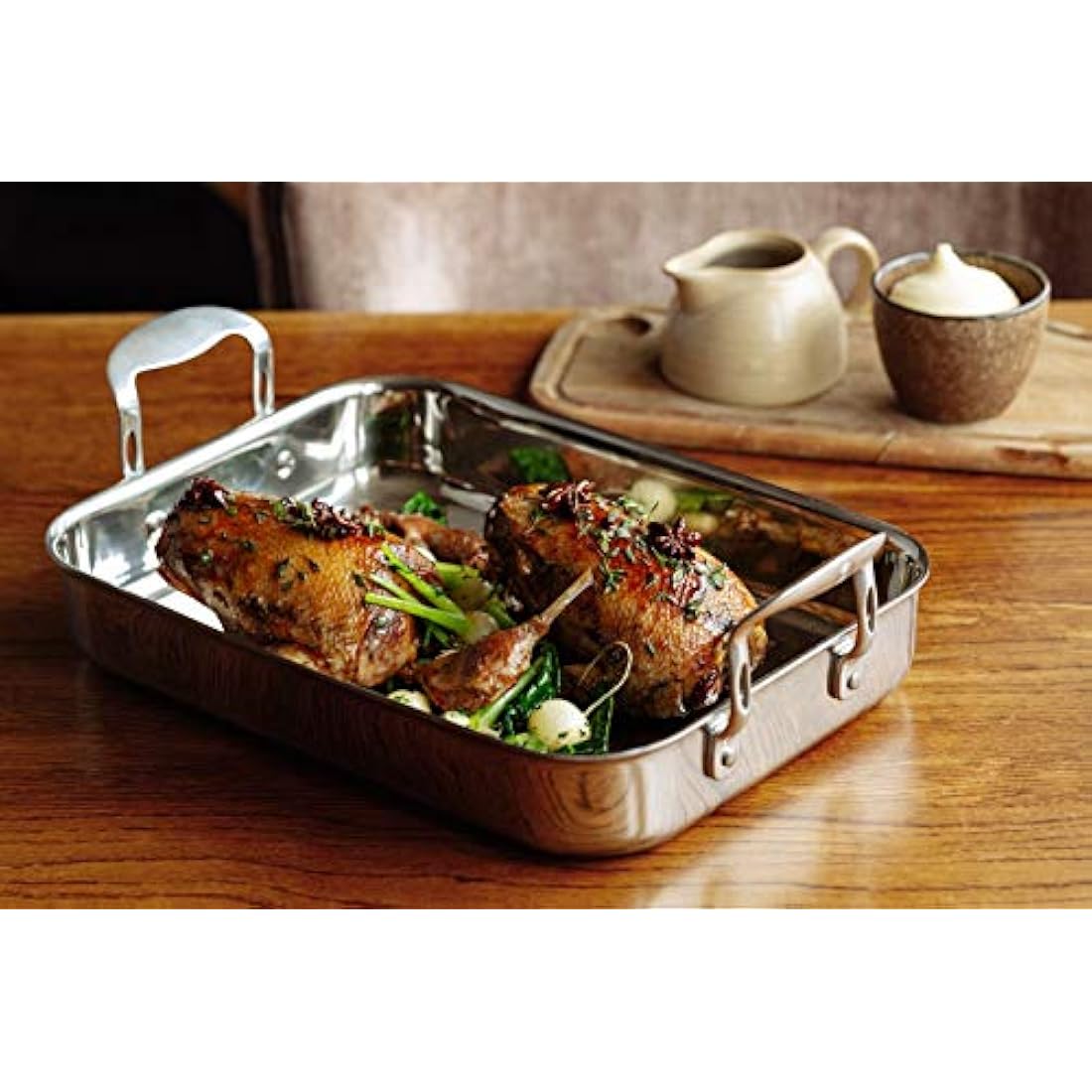 ProWare Tri-Ply Stainless Steel 35cm Roasting Pan | Induction Ready