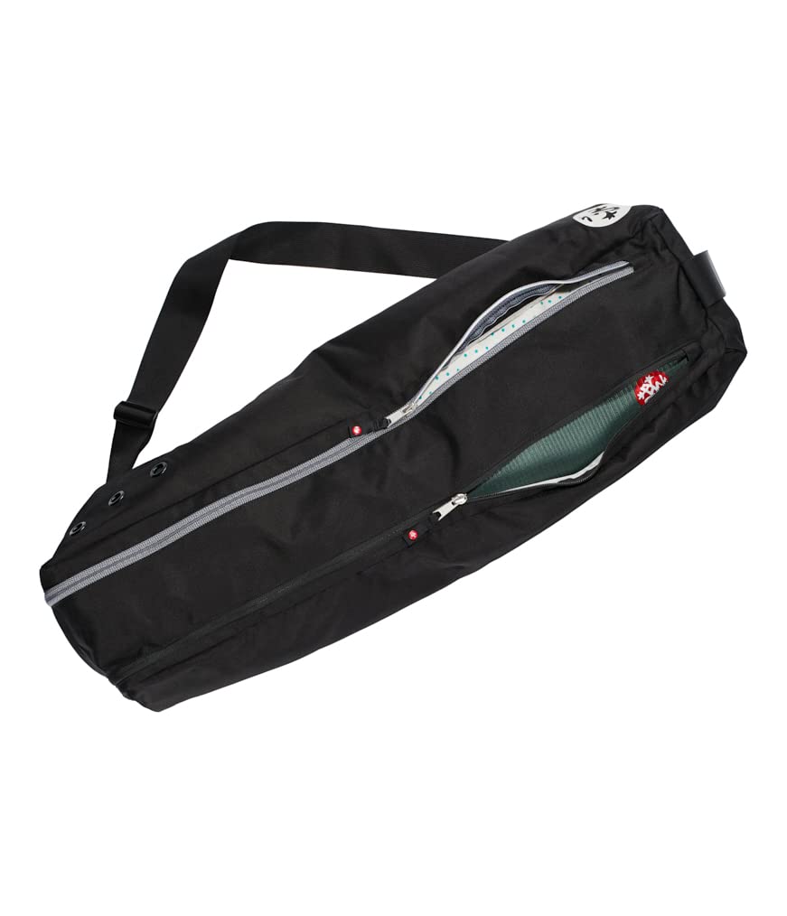 Manduka Go Steady Yoga Mat Carrier | Water-Resistant Polyester Bag - Black