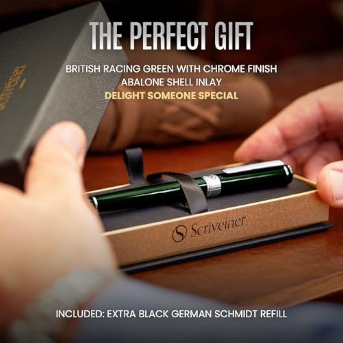 Scriveiner British Racing Green Lacquer Rollerball Pen – Luxury Executive