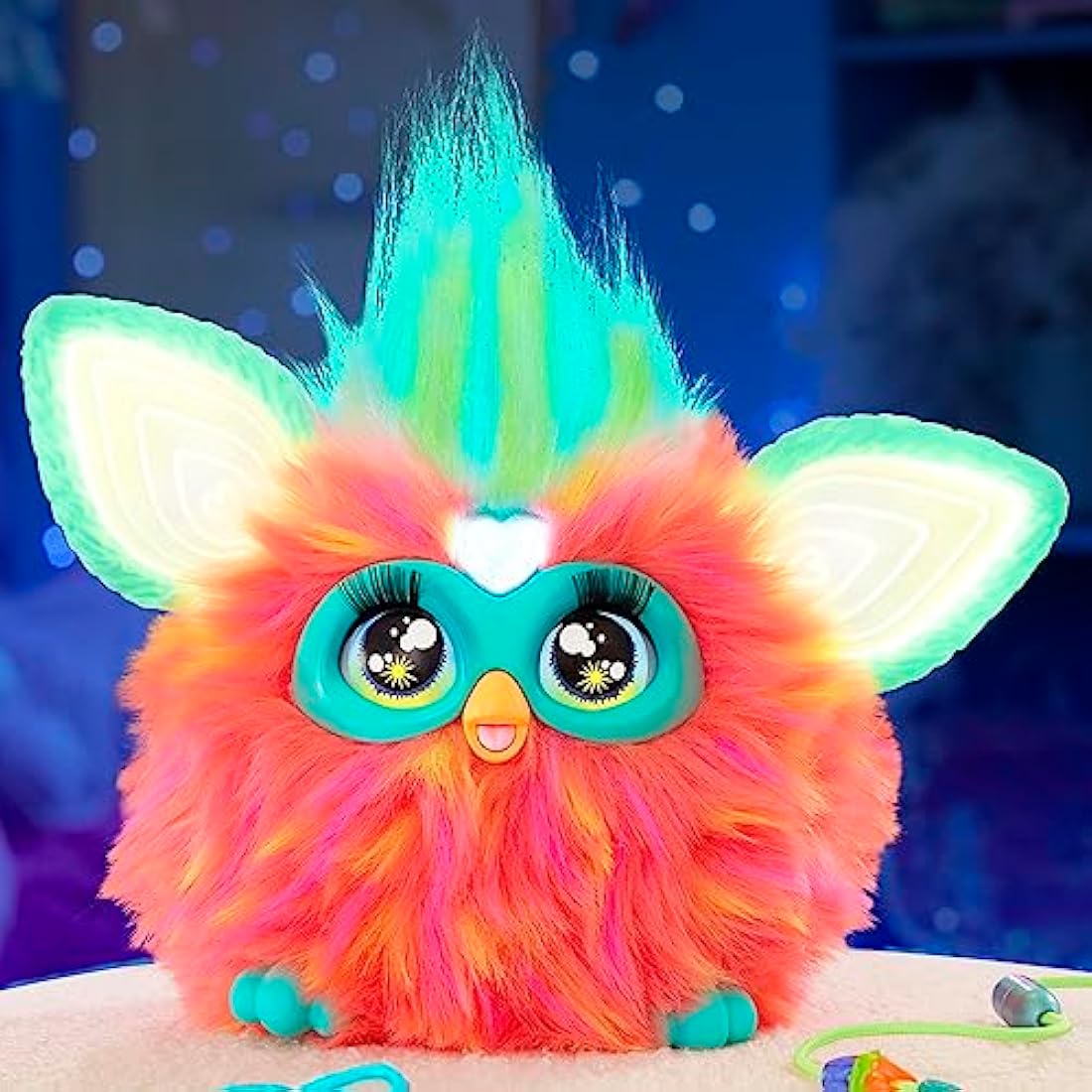 Furby Coral Interactive Plush Toy – 6-Inch Talking Electronic Pet