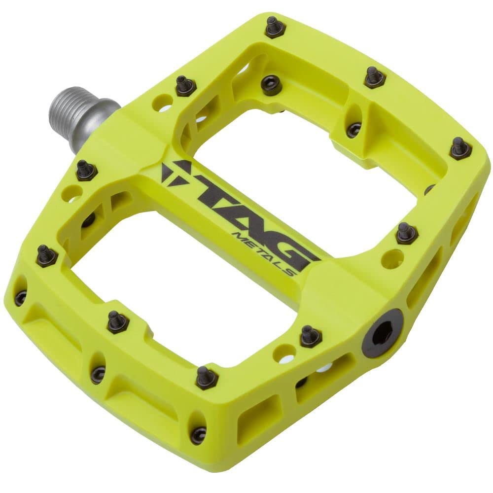 TAG Metals T3 Nylon MTB Pedals – Lightweight Platform 9/16" (Yellow)