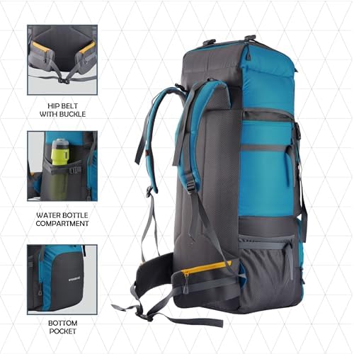 TRAWOC STONEX 60L Trekking Rucksack – Hiking Travel Backpack for Men & Women